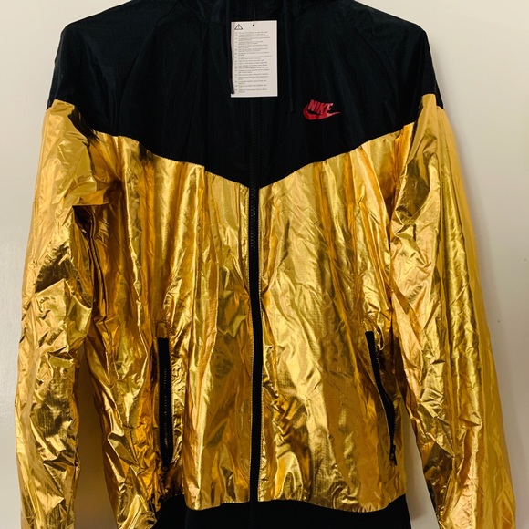 gold windbreaker nike